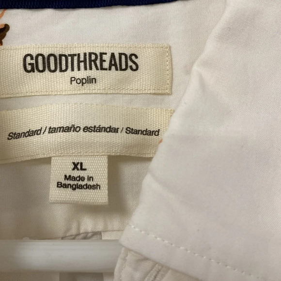 Goodthreads Shirt Poplin Skateboard Button Down Short Sleeve Shirt Size XL - Picture 3 of 7